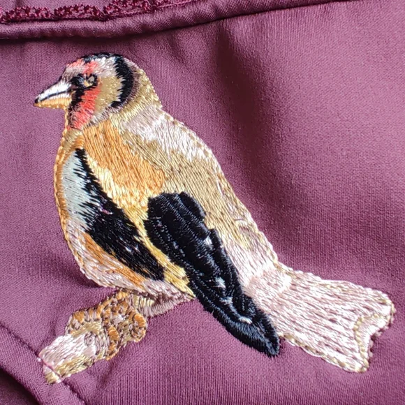 Stella McCartney Embroidered Bikini Set In Maroon Size Small - Picture 6 of 10